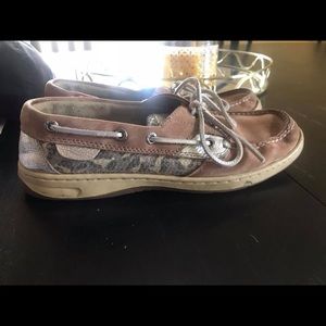 Cheetah print sequin Sperry Top-Sider